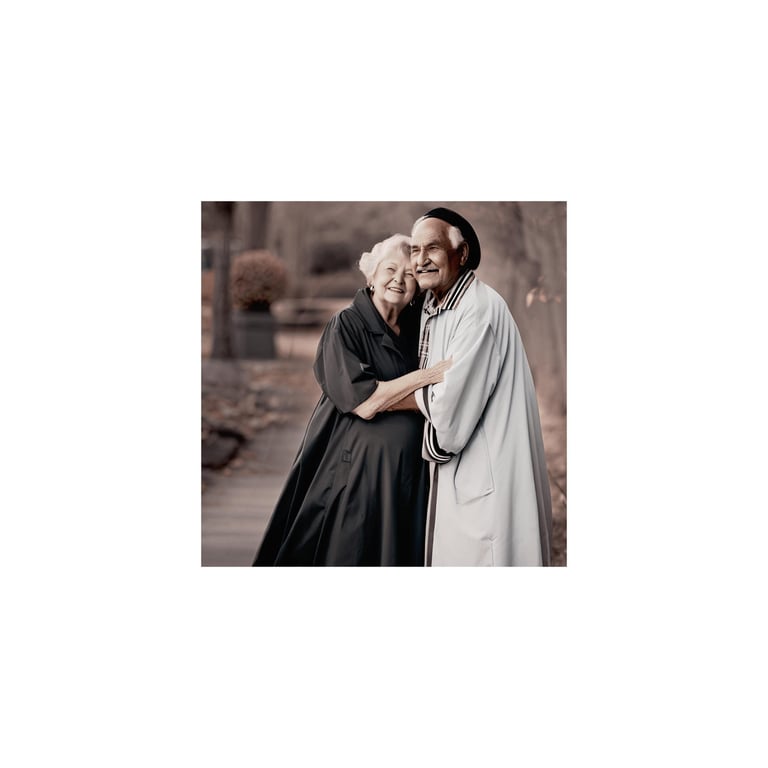 a man and woman in black and white robes