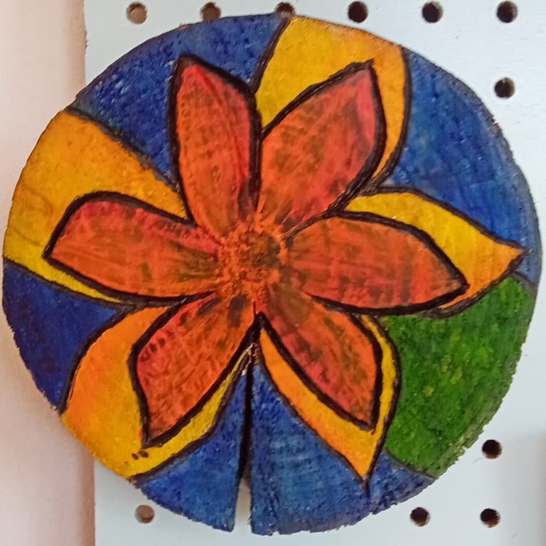 Aspen Flower (wood/oil) Kylee Nicole Smith