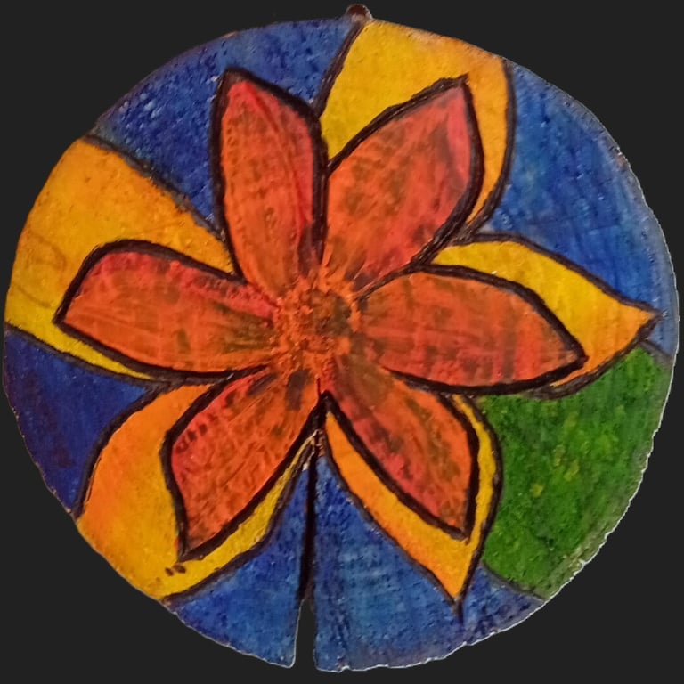 Aspen Flower (wood, oil) Kylee Nicole