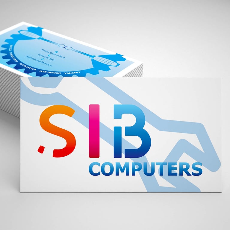Technology Service Business Card Graphic Design