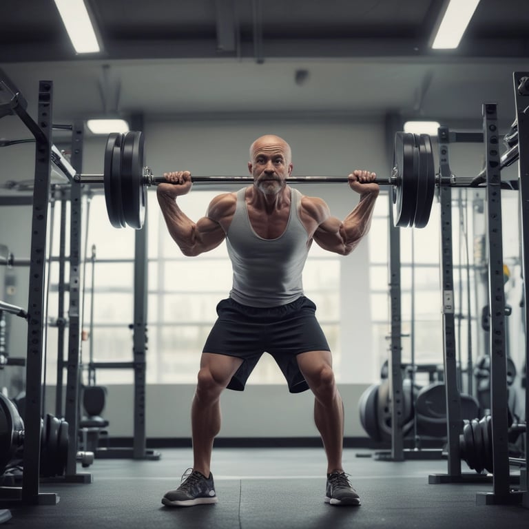 A vibrant elderly couple enjoying an active lifestyle outdoors.
