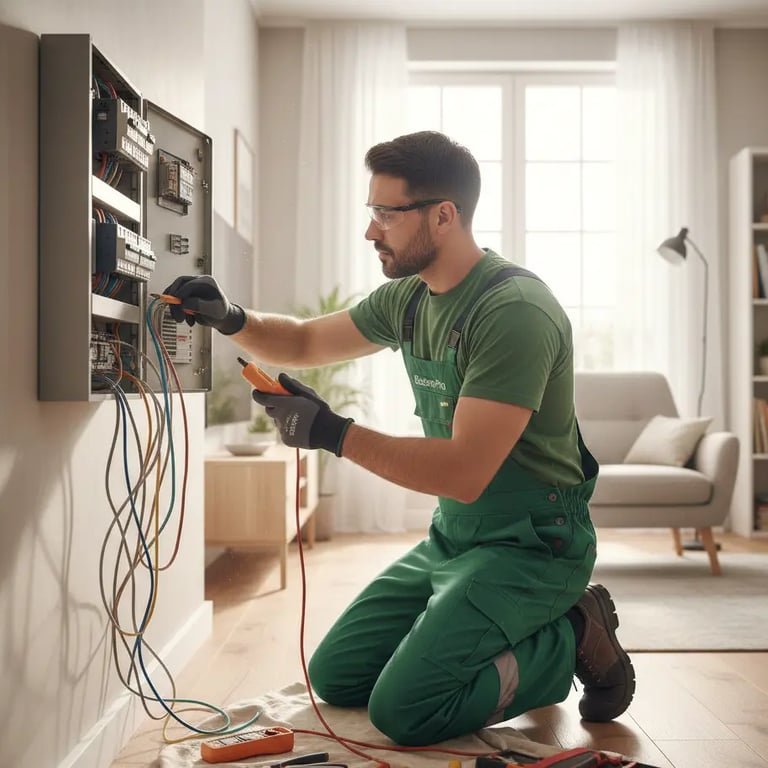 Electrician Wolverhampton repairing the fuse box