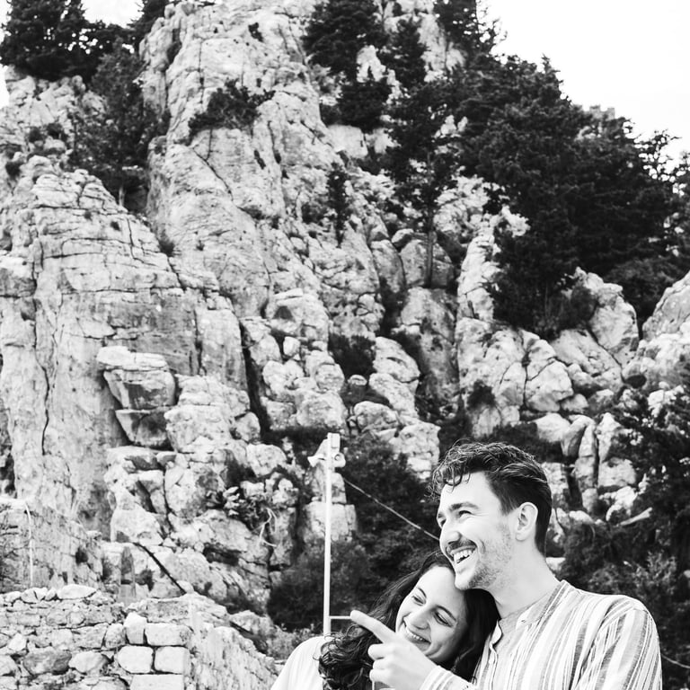 Couple portrait shoot, environmental on location 1, Cyprus Kyrenia