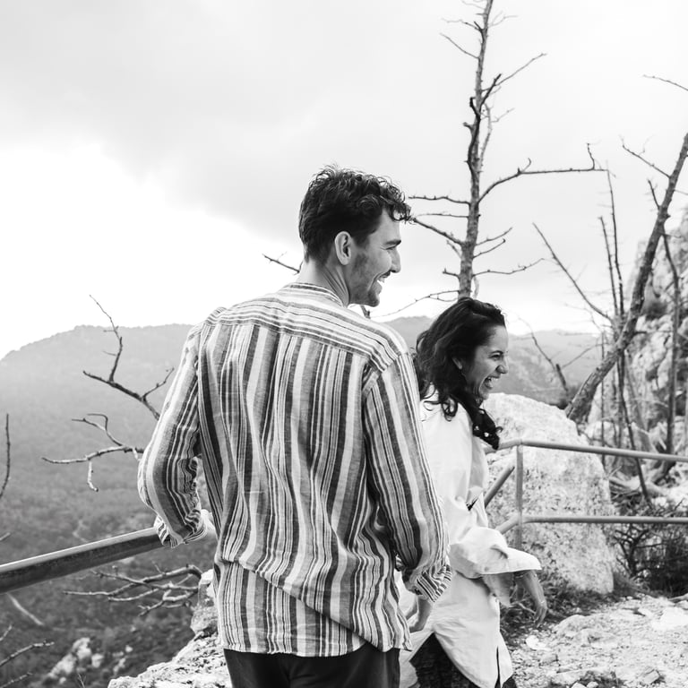 Couple portrait shoot, environmental on location