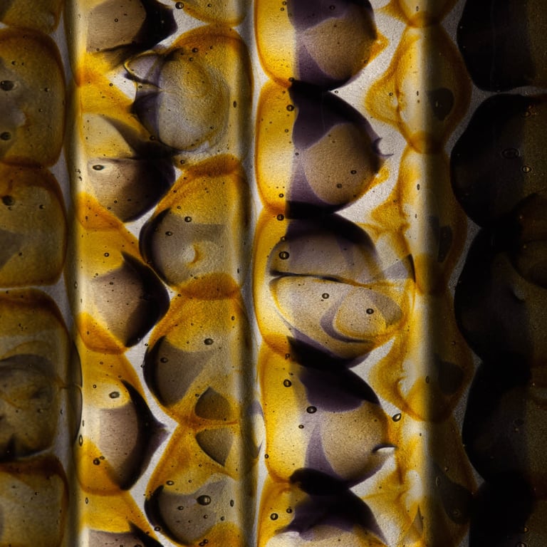 Bubbles Rising - Curved and ridged wall light