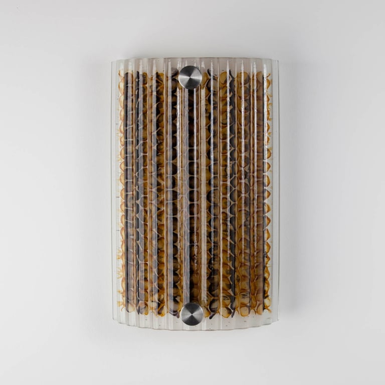 Bubbles Rising - Curved and ridged wall light