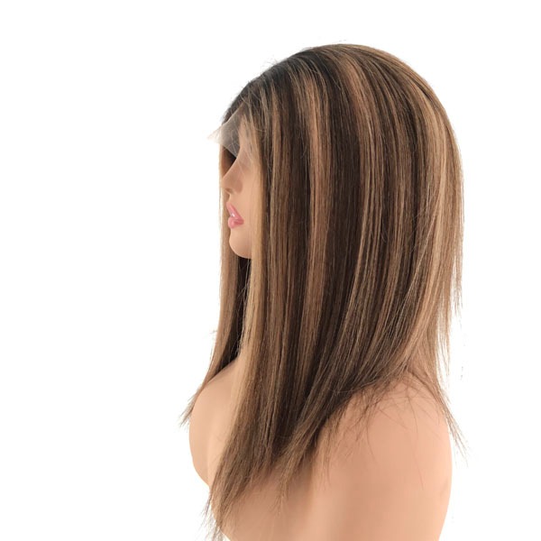 Blonde Ombre Invisible Lace Human Hair Lace Front Wig