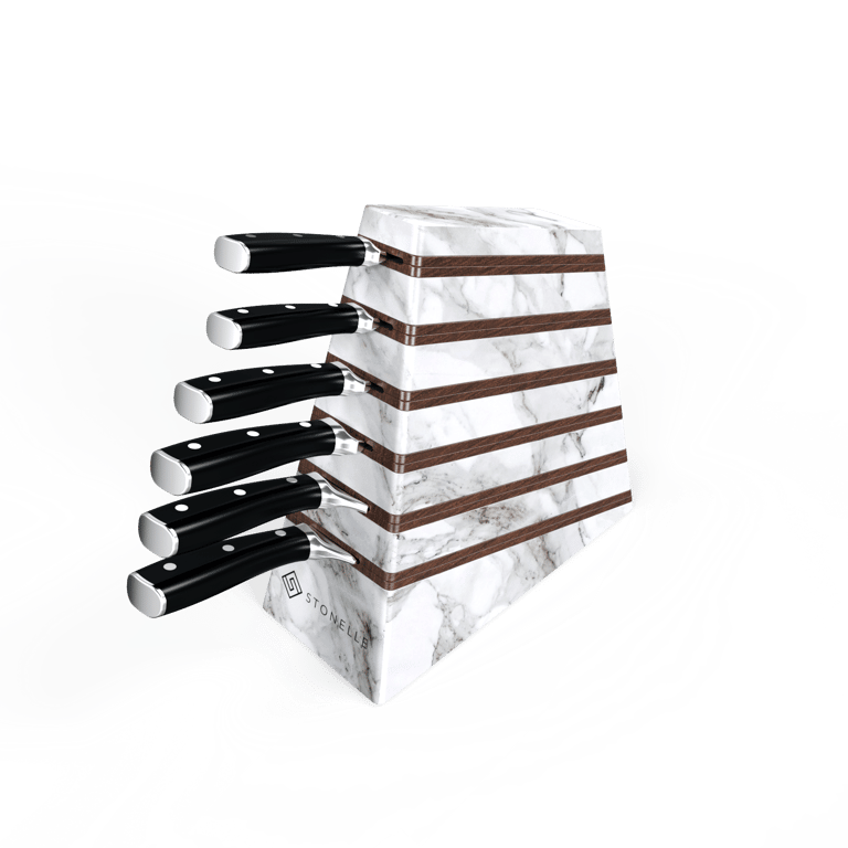 granite and wood knife holder