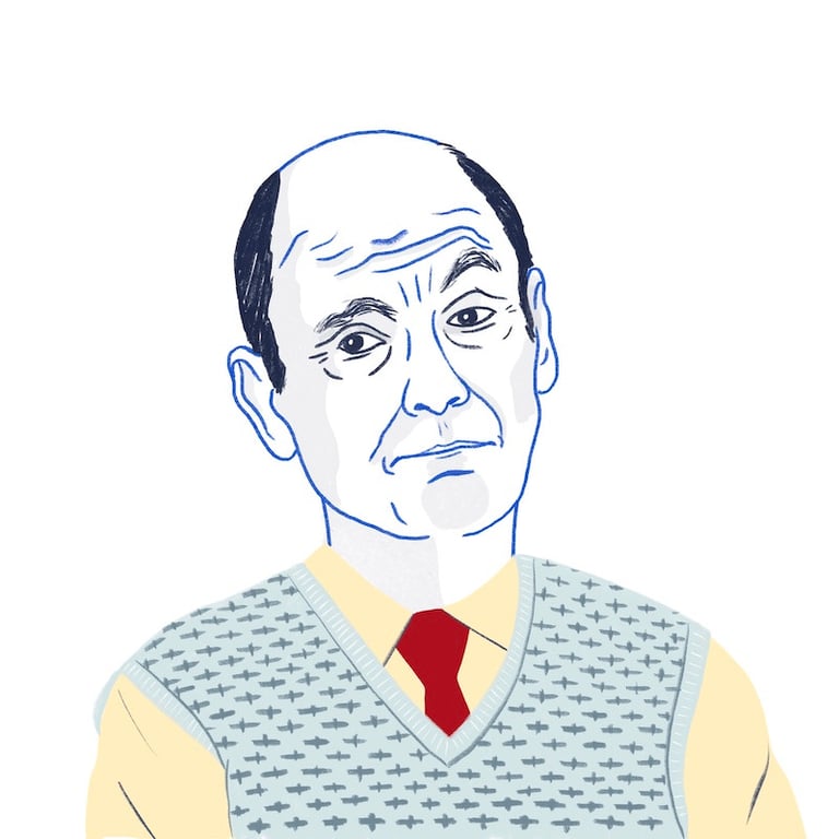 Portrait illustré de l'acteur français Jean-Pierre Bacri
