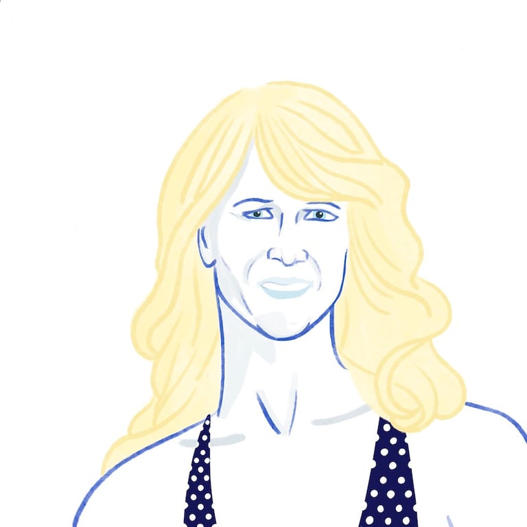 Portrait illustré de l'actrice américaine Laura Dern