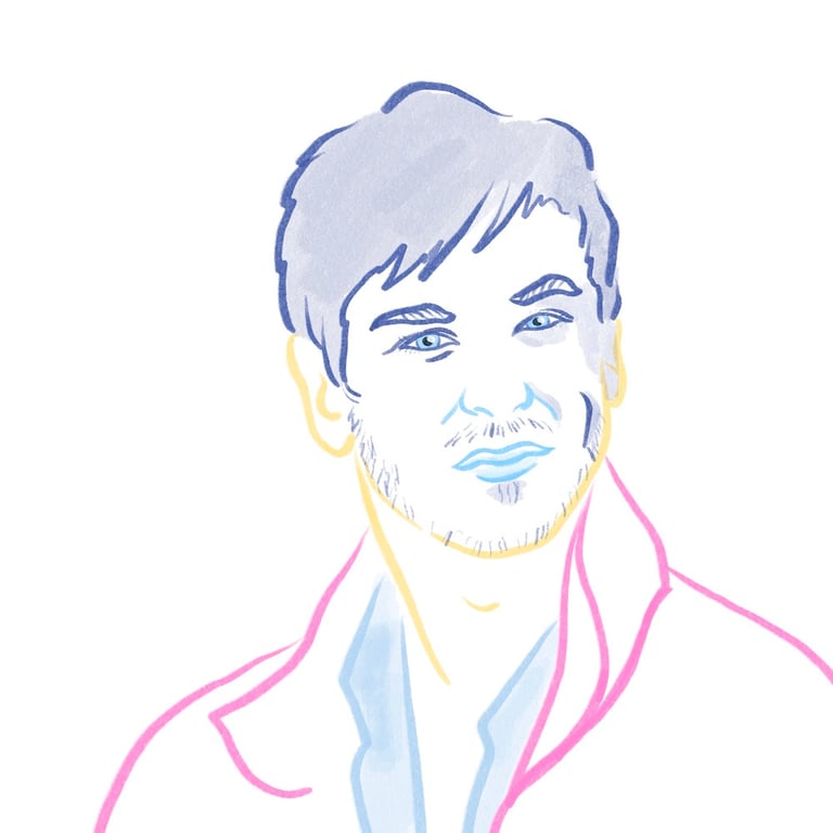 Portrait illustré de l'acteur français Gaspard Ulliel