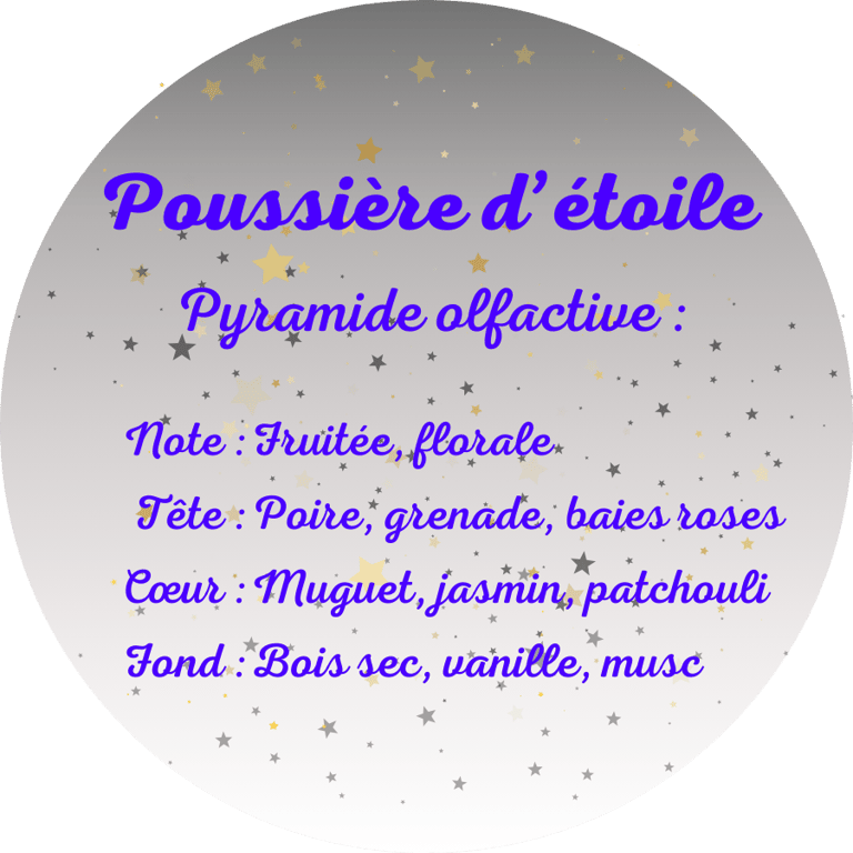 Stardust scented candle from the perfumeries of Grasse (France)