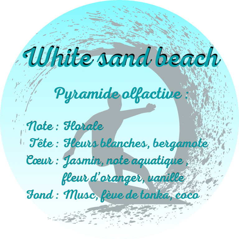 White Sand Beach scented candle from the perfumeries of Grasse (France)