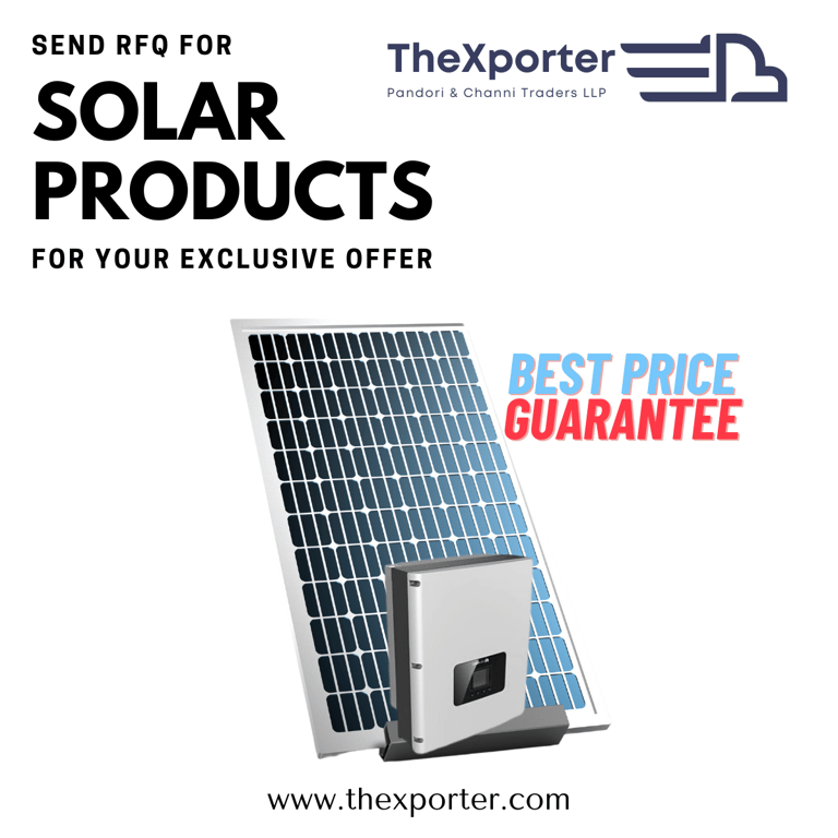 Solar inverter, panels and mounting accessories