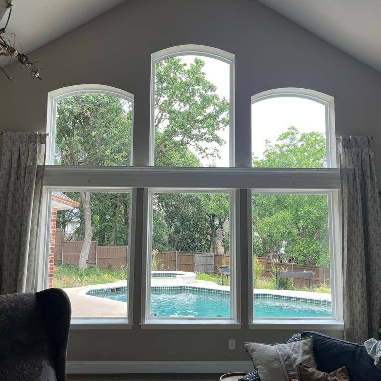 new windows living room arch top eyebrow window