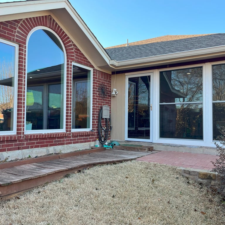 after picture white windows enclosed porch