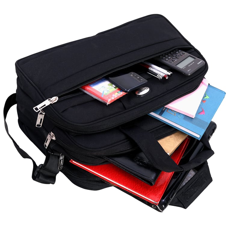 black laptop bags with multiple pockets 