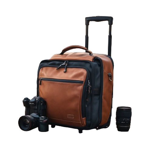 leather trolley bags with handles and wheels