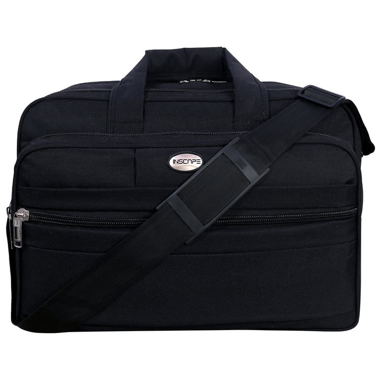 black nylon fabric office bag with strap handle