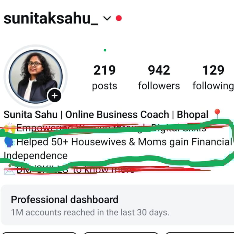 Fix Affiliate Marketing Bio for Instagram,Strong Value Statement , Strong CTA