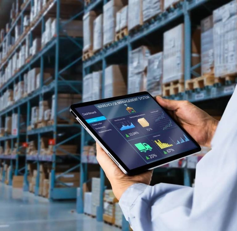 Dashboard showing order tracking