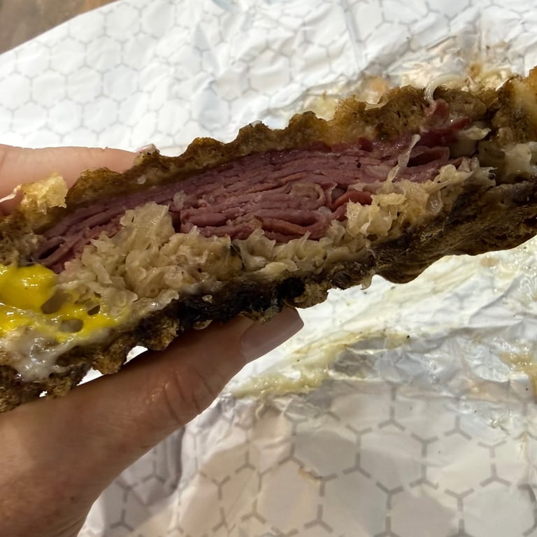 Reuben sandwich from The Butcher Sandwiches shop at The Market at Sawgrass Grove