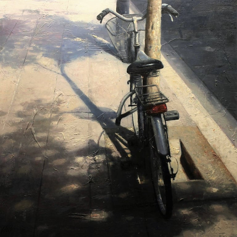 CYCLE AND BLUE SHADOW 50 X 50