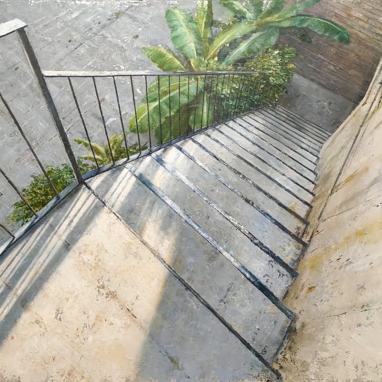 DOWN THE STAIRS 81 X 100