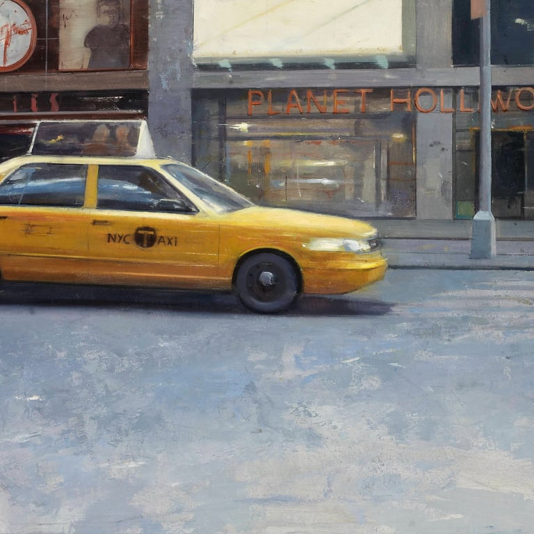 EN TAXI POR NY 63 X 105