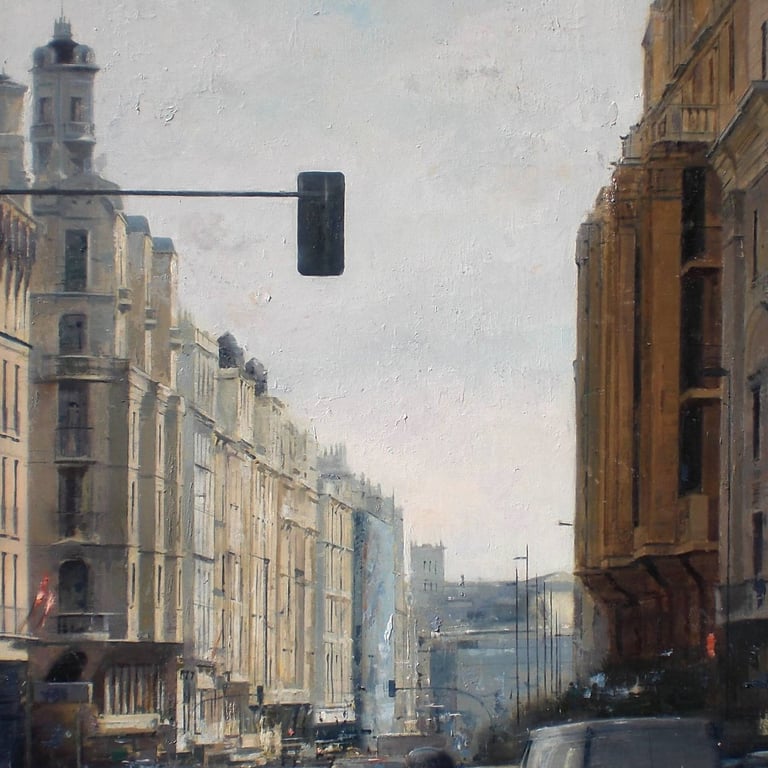 GRAN VIA EN TONO AZUL 122 X 70