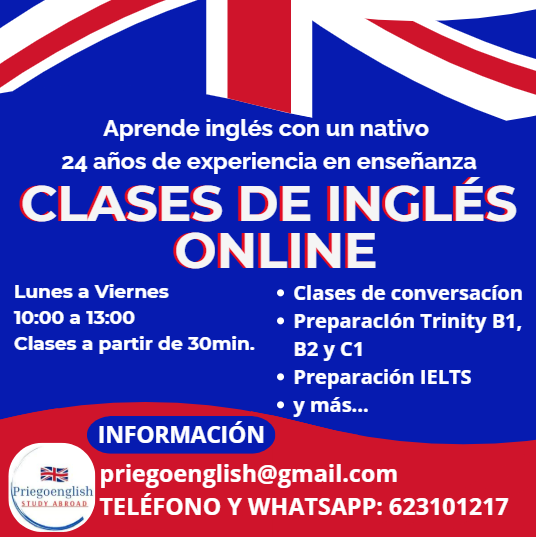 Clases de inglés online desde Priego De Córdoba