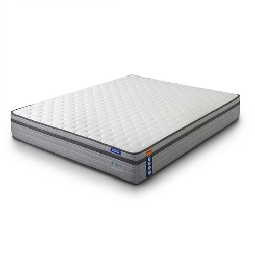 a mattress topper with a mattress and a pillow