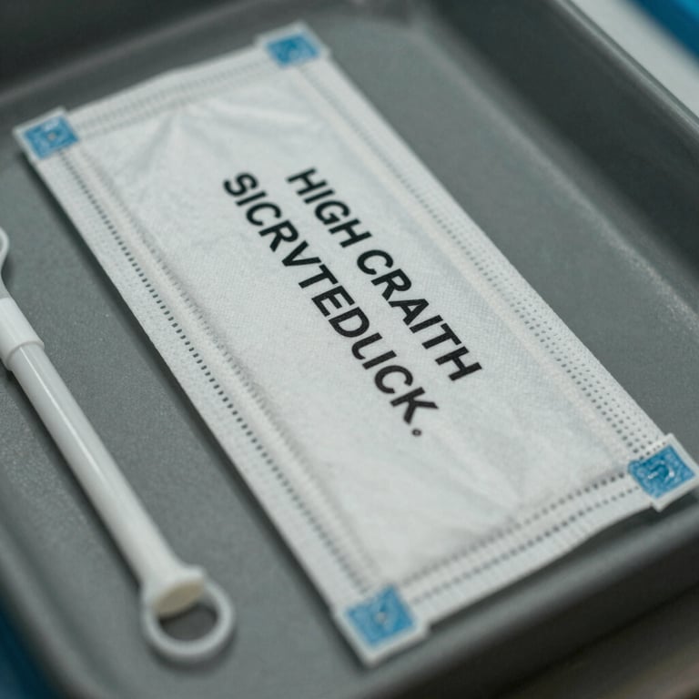 Close-up of a high-grade disposable catheter kit clearly labeled for medical use in a sterile environment.