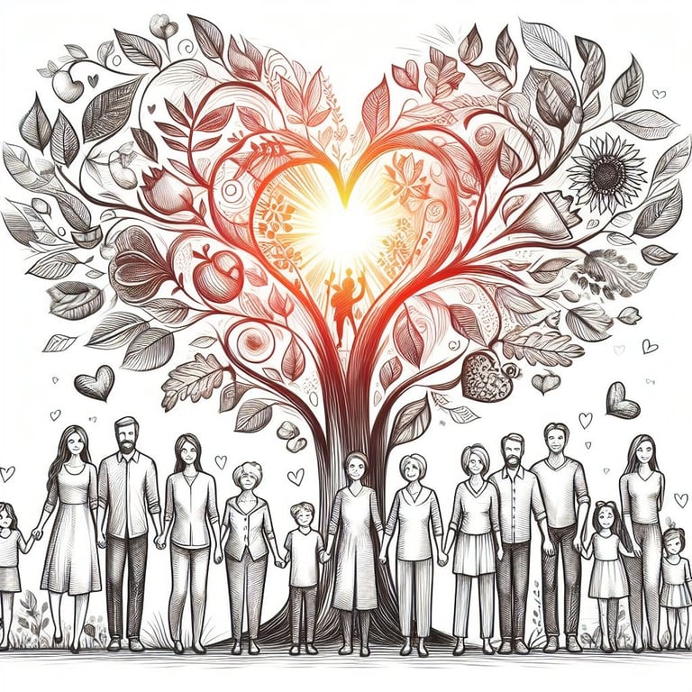 le chemin de la chouette constellations familiales nantes rennes arbre coeur amour famille