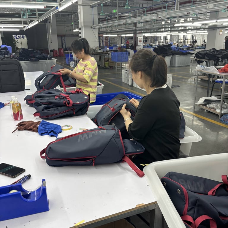 yoga bag factory workshop