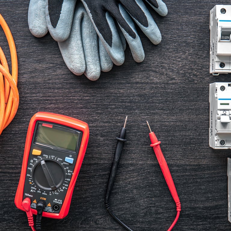 Tools and safety equipment used for repairing automated gates