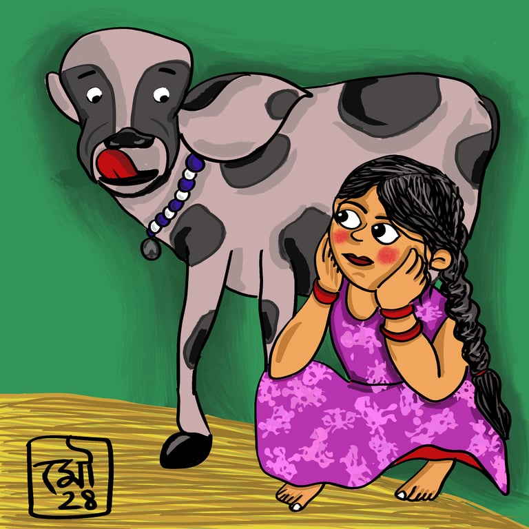 Digital art- The Little cow