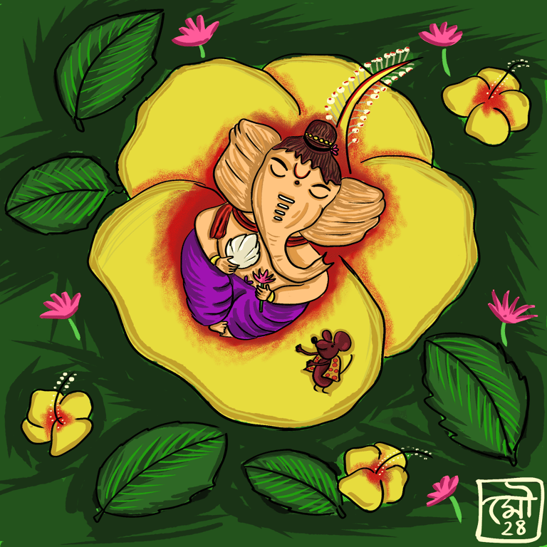 Digital art- Bal Ganesha