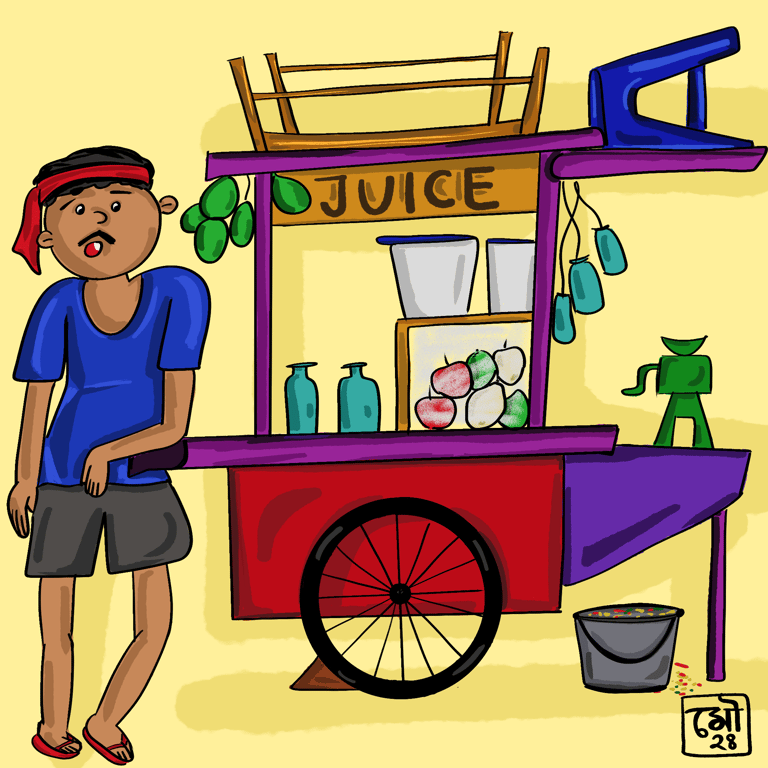 Digital art- Juice cart
