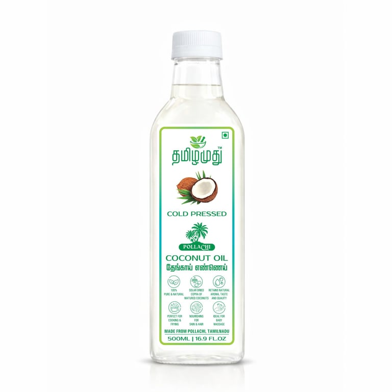 Tamilamuthu Pollachi Coconut Oil 500ml Bottle