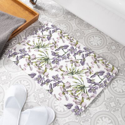 Bath Mat with a floral pattern