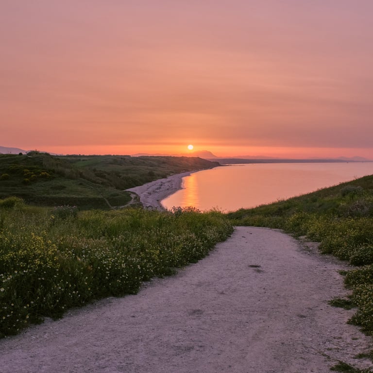 Fotografia di Punta Aderci al tramonto