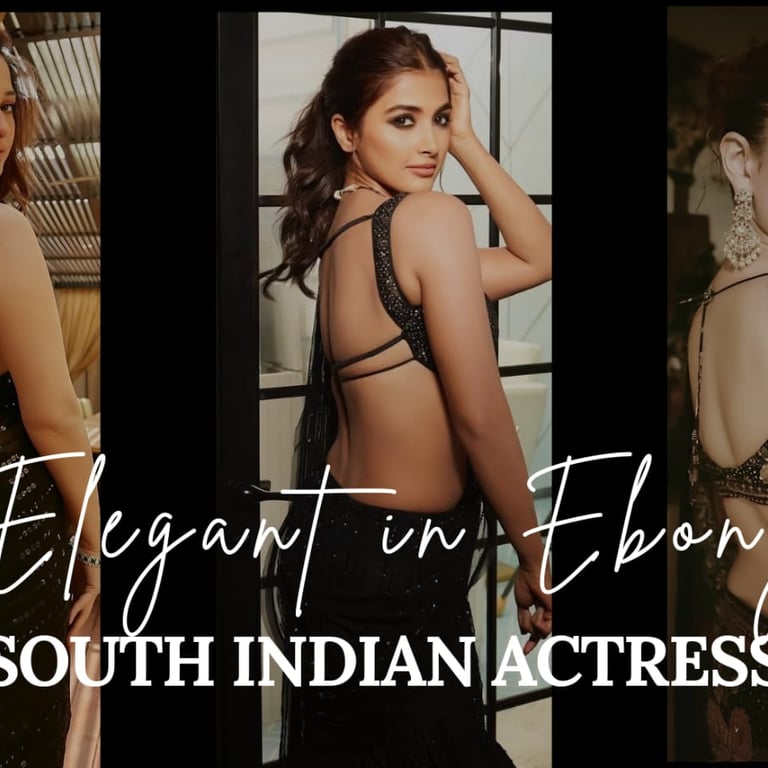 Elegant in Ebony: South Indian Actresses’ Bold Fashion Statements