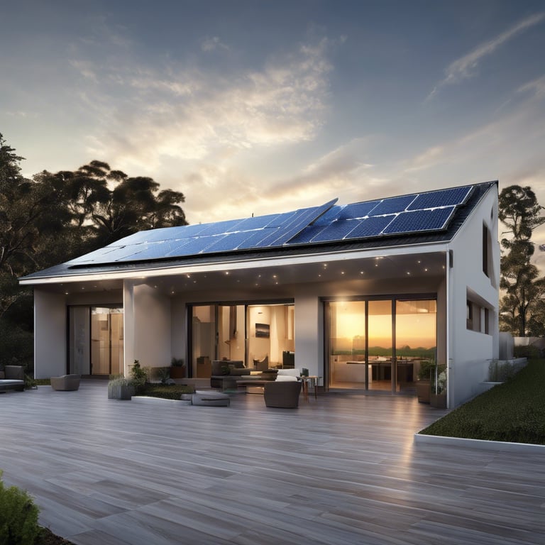 CASA MODERNA CON PLACAS SOLARES