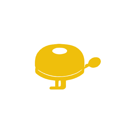 sonnette de vélo jaune