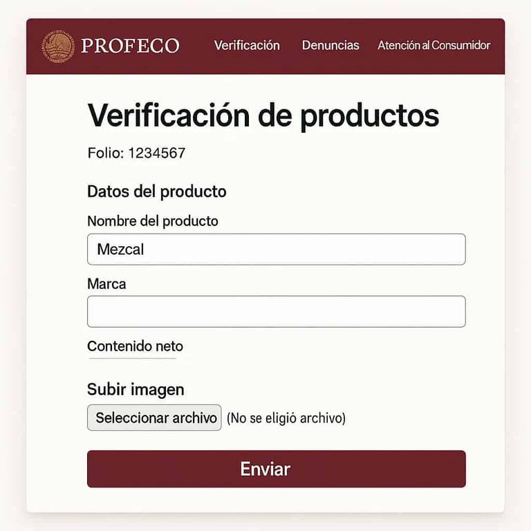 Captura de pantalla de la página web oficial de PROFECO mostrando el apartado de verificación de pro