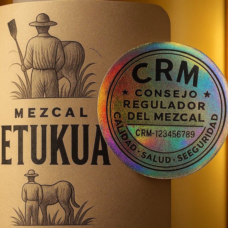 Sello crm del mezcal etukua