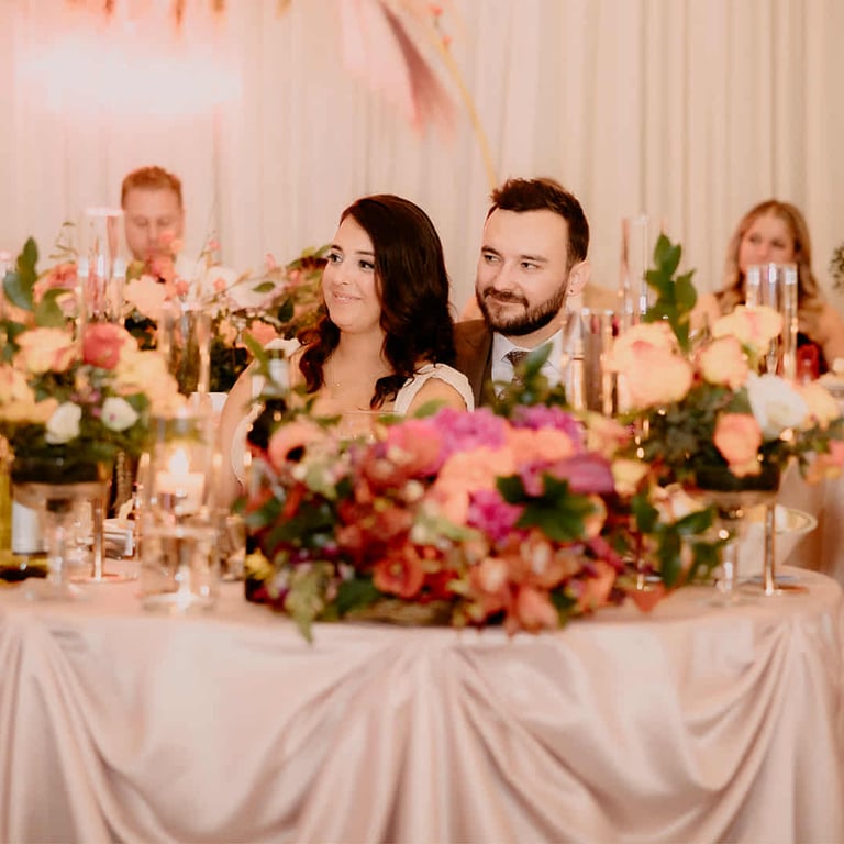 Wedding couple enjoying their delicious desserts Chicago weddings