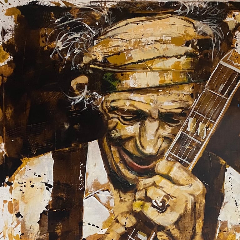 Keith Richards 100 x 100 cm.