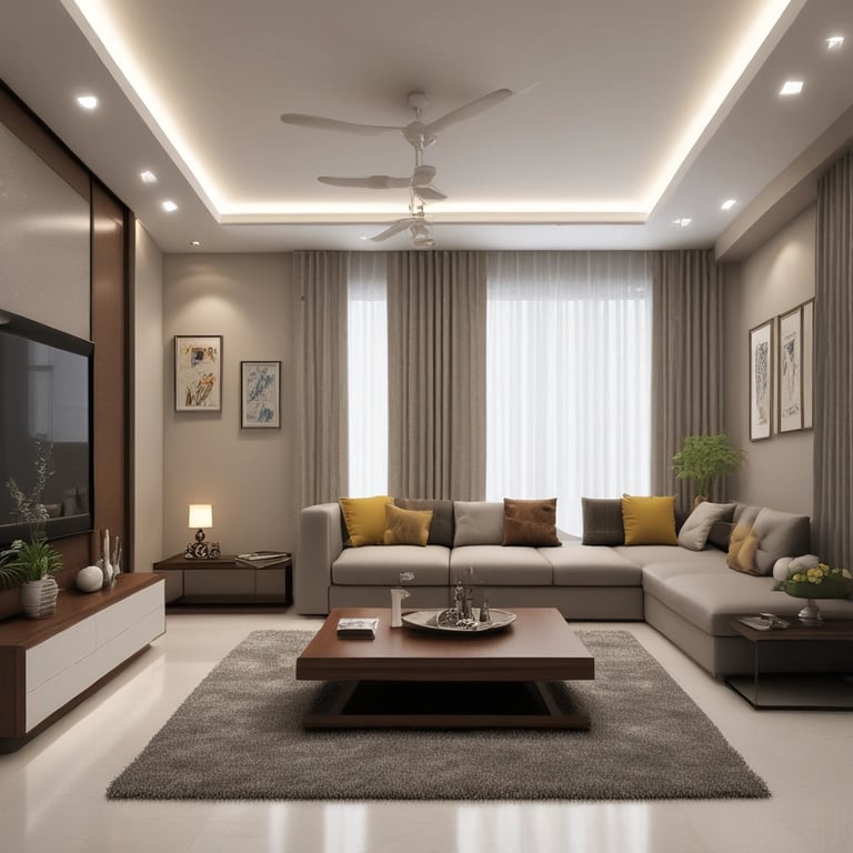 Bright living room with modern inventory
